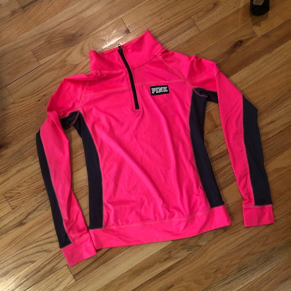 PINK Quarter Zip size Small hot pink/fuschia